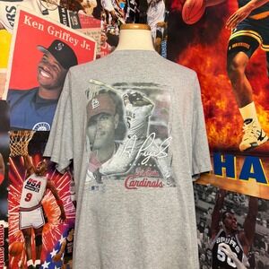 Vintage St. Louis Cardinals Albert Pujols MLB T Shirt Gray Lee Sport Sz 2XL
